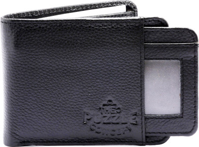 

the puzzle concept - tpc Men Black Genuine Leather Wallet(7 Card Slots)