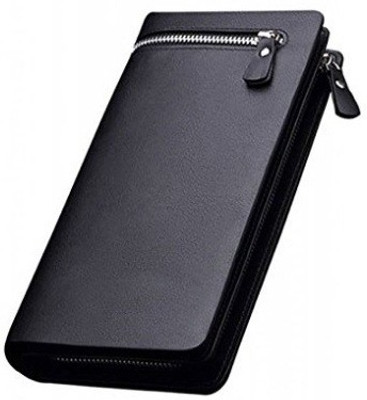

DIME Women Casual Black Artificial Leather Wallet(12 Card Slots)