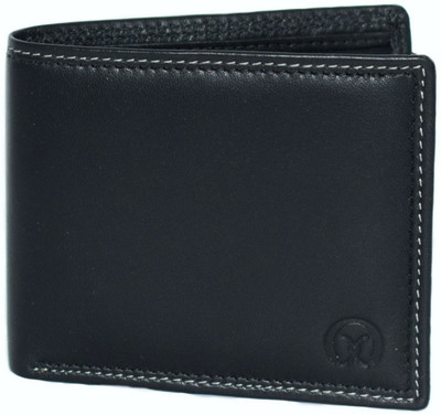 

Ox Men Black Genuine Leather Wallet(8 Card Slots)