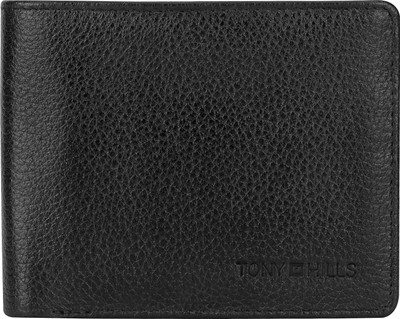 

Tony Hills Men Black Genuine Leather Wallet(6 Card Slots)