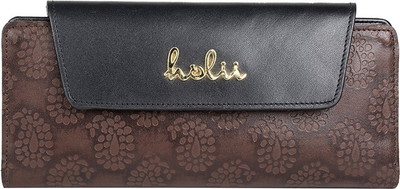 

Holii Women Casual Brown Genuine Leather Wallet(13 Card Slots)
