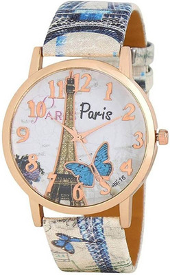 

Rangoli Enterprise New Collection Round Multicolor Printed On Dial And Leather Strap Watch - For Men