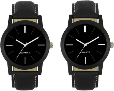 

FabSale New Stylish Black Men Club Set Of Two Watch Combo Watch - For Boys