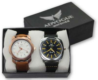 

Advogue New Exclusive Collection Leather Strap-Belt Mens Watches Best Offer Set of 2 Watch - For Boys Watch - For Boys