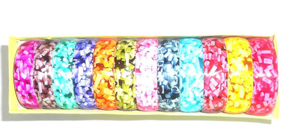 

GOELX Designer Printed Stylish Colorful Kada Bangle Box - 12 Kada Bangles Set - Design 5