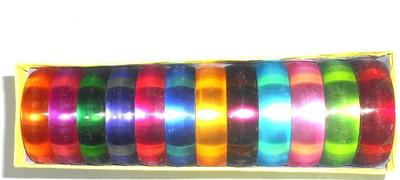 

GOELX Designer Printed Stylish Colorful Kada Bangle Box - 12 Kada Bangles Set - Design 2