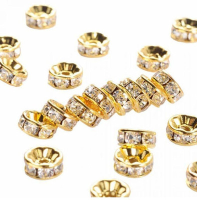 

GOELX Rhinestone Spacer for Jewellery Making, Designer Craft Making