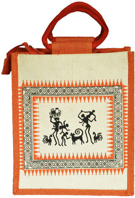 

IMPRESSIONS FOREVER JUCO TRIBAL PRINT Waterproof Lunch Bag(Orange, 4 L)