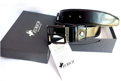 

ZURICH Men Formal Black Genuine Leather Reversible Belt