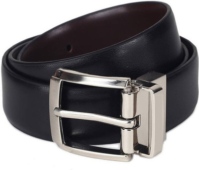 

ZURICH Men Formal Brown Genuine Leather Reversible Belt, Brown/black