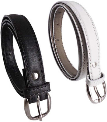 

Sulit Girls Casual, Evening, Party Black, White Artificial Leather Belt