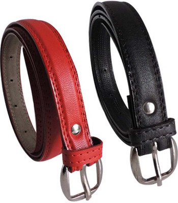 

Sulit Girls Casual, Evening, Party Black, Red Artificial Leather Belt