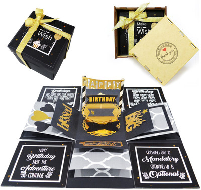 

DecuT Explosion Box For Birthday 3 Layered Handmade Birthday Explosion Box DIY Accessories Kit(Multicolor)