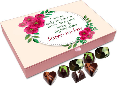 

Chocholik Gift Box - I Am So Lucky To Have A Smart Sister In Law Like You Chocolate Box - 12pc Truffles(144 g)