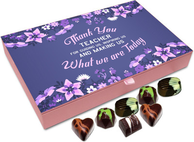 

Chocholik Gift Box - Thank You Teacher For Guiding Us To What We Are Today Chocolate Box - 12pc Truffles(144 g)
