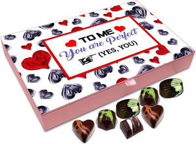 

Chocholik Gift Box - To Me You Are Absolutely Perfect Chocolate Box - 12pc Truffles(144 g)