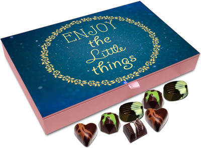 

Chocholik Gift Box - Enjoy The Little Things Chocolate Box - 12pc Truffles(144 g)