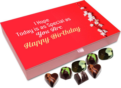 

Chocholik Gift Box - I Hope Your Birthday Is As Special As You Are Chocolate Box - 12pc Truffles(144 g)