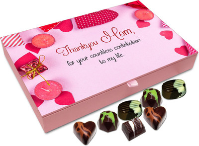 

Chocholik Gift Box - Thank You Mom For Your Countless Contribution Chocolate Box - 12pc Truffles(144 g)