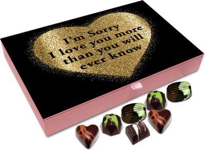 

Chocholik Gift Box - I Am Sorry, I Love You More Than You Will Ever Know Chocolate Box - 12pc Truffles(144 g)