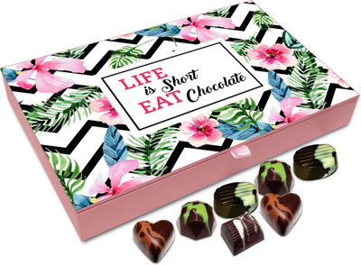 

Chocholik Gift Box - Life Is Short Eat Chocolate Chocolate Box - 12pc Truffles(144 g)