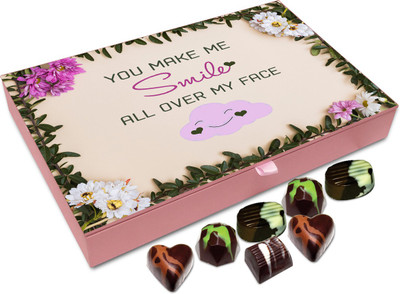 

Chocholik Gift Box - You Make Me Smile All Over My Face Chocolate Box - 12pc Truffles(144 g)