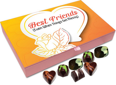 

Chocholik Gift Box - Best Friends Even When Things Get Messy Chocolate Box - 12pc Truffles(144 g)