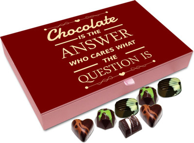 

Chocholik Gift Box - Chocolate Is the Answer Chocolate Box - 12pc Truffles(144 g)