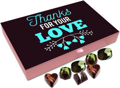 

Chocholik Gift Box - Thanks For All The Love Chocolate Box - 12pc Truffles(144 g)