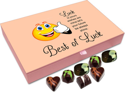 

Chocholik Gift Box - Luck Is Yours, Wishes Are Mine Chocolate Box - 12pc Truffles(144 g)