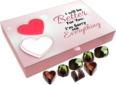 

Chocholik Gift Box - I Will Be Better For You, I Am Sorry For Everything Chocolate Box - 12pc Truffles(144 g)