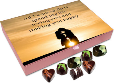 

Chocholik Gift Box - Love You and Making You Happy Chocolate Box - 12pc Truffles(144 g)