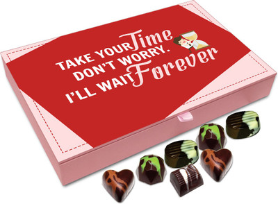 

Chocholik Gift Box - Take Your Time Don't Worry I Will Wait Forever Chocolate Box - 12pc Truffles(144 g)