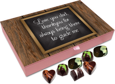 

Chocholik Gift Box - Love You Dad, Thank You For Always Being There To Guide Me Chocolate Box - 12pc Truffles(144 g)
