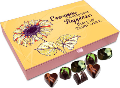 

Chocholik Gift Box - Everyone Wants Your Happiness Don't Let Them Take It Chocolate Box - 12pc Truffles(144 g)