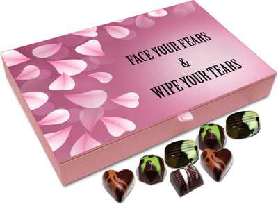 

Chocholik Gift Box - Face Your Fears Wipe Your Tears Chocolate Box - 12pc Truffles(144 g)