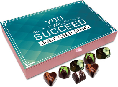 

Chocholik Gift Box - You Will Succeed Just Keep Going Chocolate Box - 12pc Truffles(144 g)