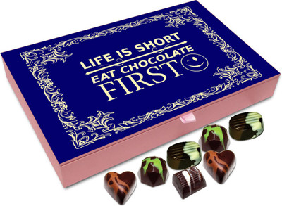 

Chocholik Gift Box - Life Is Short Eat Chocolate First Chocolate Box - 12pc Truffles(144 g)