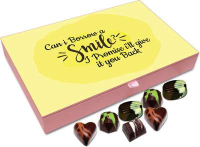 

Chocholik Gift Box - Can I Borrow A Smile Chocolate Box - 12pc Truffles(144 g)