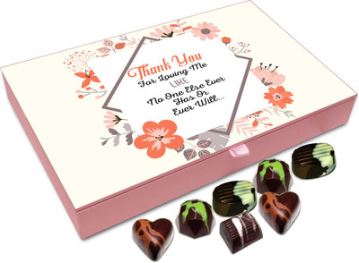 

Chocholik Gift Box - Thanks For Loving Me Like No One Ever Will Chocolate Box - 12pc Truffles(144 g)