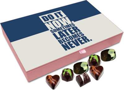 

Chocholik Gift Box - Do It Now Sometimes Later Becomes Never Chocolate Box - 12pc Truffles(144 g)
