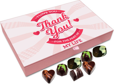

Chocholik Gift Box - Thank You For Being A Part Of My Life Chocolate Box - 12pc Truffles(144 g)