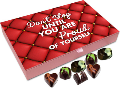 

Chocholik Gift Box - Don't Stop until You Are Proud Of Yourself Chocolate Box - 12pc Truffles(144 g)