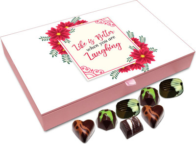 

Chocholik Gift Box - Life Is Better When You Are Laughing Chocolate Box - 12pc Truffles(144 g)