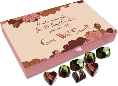 

Chocholik Gift Box - I Wish Your Jokes, Fun And Laughter When You Are Sick Chocolate Box - 12pc Truffles(144 g)