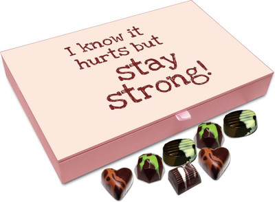 

Chocholik Gift Box - I Know It Hurts But Stay Strong Chocolate Box - 12pc Truffles(144 g)