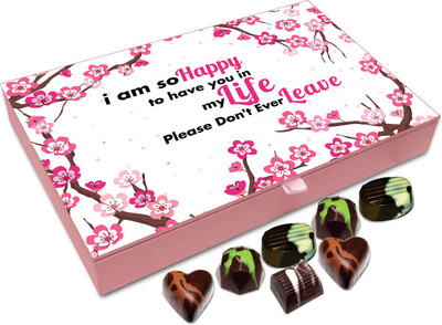 

Chocholik Gift Box - I Am So Happy To Have You In My Life Please Don't Ever Leave Me Chocolate Box - 12pc Truffles(144 g)