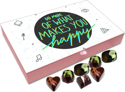 

Chocholik Gift Box - Do Everything That Makes You Happy Chocolate Box - 12pc Truffles(144 g)