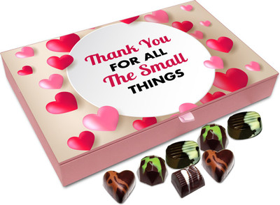 

Chocholik Gift Box - Thank You For All The Small things You Have Done For Me Chocolate Box - 12pc Truffles(144 g)