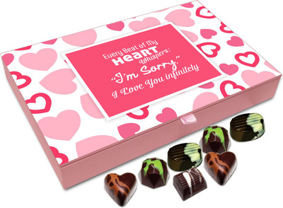 

Chocholik Gift Box - Every Beat Of My Heart Whispers I Love You Chocolate Box - 12pc Truffles(144 g)